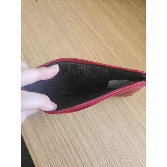 Lodis Red Pebbled Leather Cardholder Wallet - Picture 6 of 6